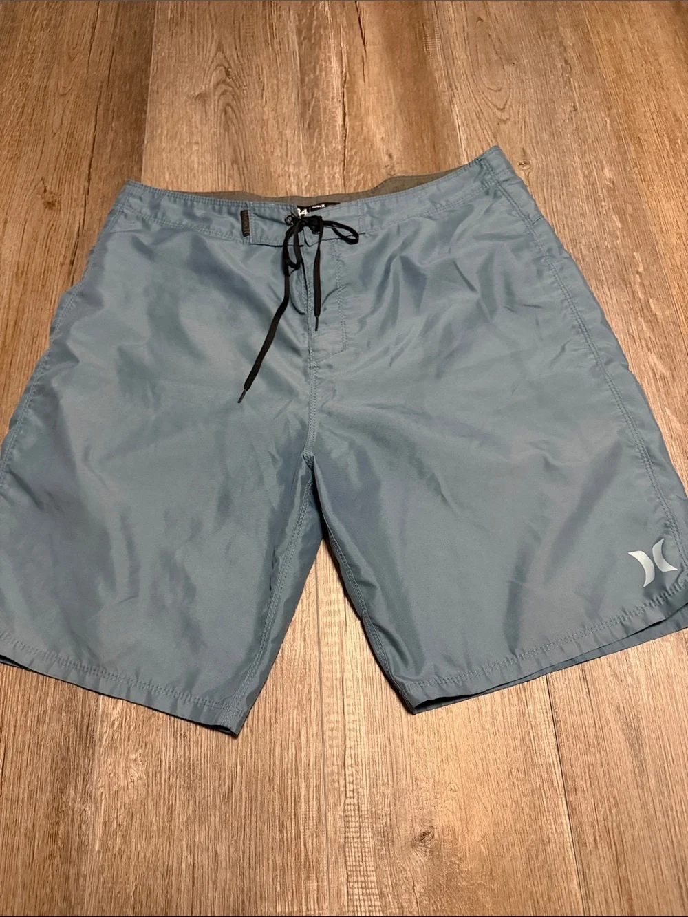 Hurley Men’s Slate Blue Board Shorts with Black Drawstring